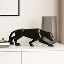 Escultura Pantera Negra Para Sala Casa Escritorio Estatueta Decorativa Mesa Estante Ambiente Interno