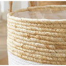 Cestos Palha Rattan Cachepot Vime Boho Decoração Rustico Varios Tamanhos Plastificado