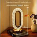 Luminária Abajur de Mesa Lâmpada Quarto Luxuosa Recarregavel Acrílico 3 Tons de Led