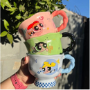 Caneca Meninas Super Poderosas criativa 3D Florzinha, Docinho e Lindinha