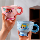 Caneca Meninas Super Poderosas criativa 3D Florzinha, Docinho e Lindinha