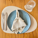 Jogo Americano Sousplat Mesa Jantar Couro Sintético os Kits Inclui o Porta Copo e porta Guardanapo
