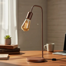 Luminária De Mesa Abajur L Retro Vintage Industrial em Aluminio Moderno Bivolt