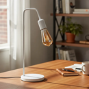 Luminária De Mesa Abajur L Retro Vintage Industrial em Aluminio Moderno Bivolt