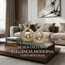 Enfeite Rack Sala Estante Aparador Mesa Decoração Casa Escritorio Recepção Clinica Cerâmica Fosco