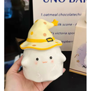 Caneca Fantasminha de Cerâmica com Chapéu de Bruxa