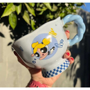 Caneca Meninas Super Poderosas criativa 3D Florzinha, Docinho e Lindinha