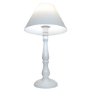 Abajur De Mesa Em Madeira Torneado Na Cor Imbuia Claro