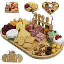 Lumai Petisqueira Magnética Tábua Para Queijos Frios e Aperitivos de Mesa Modular com Facas e Garfos
