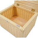 caixa organizadora com tampa fibra sintetico vime junco 30x20x20