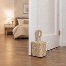 Peso de Porta Artesanal em Concreto com Corda de Sisal