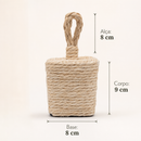 Peso de Porta Artesanal em Concreto com Corda de Sisal