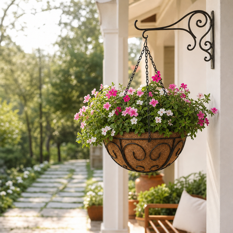 Suporte Suspenso para Vasos de Flores – Corrente Decorativa para Jardinagem