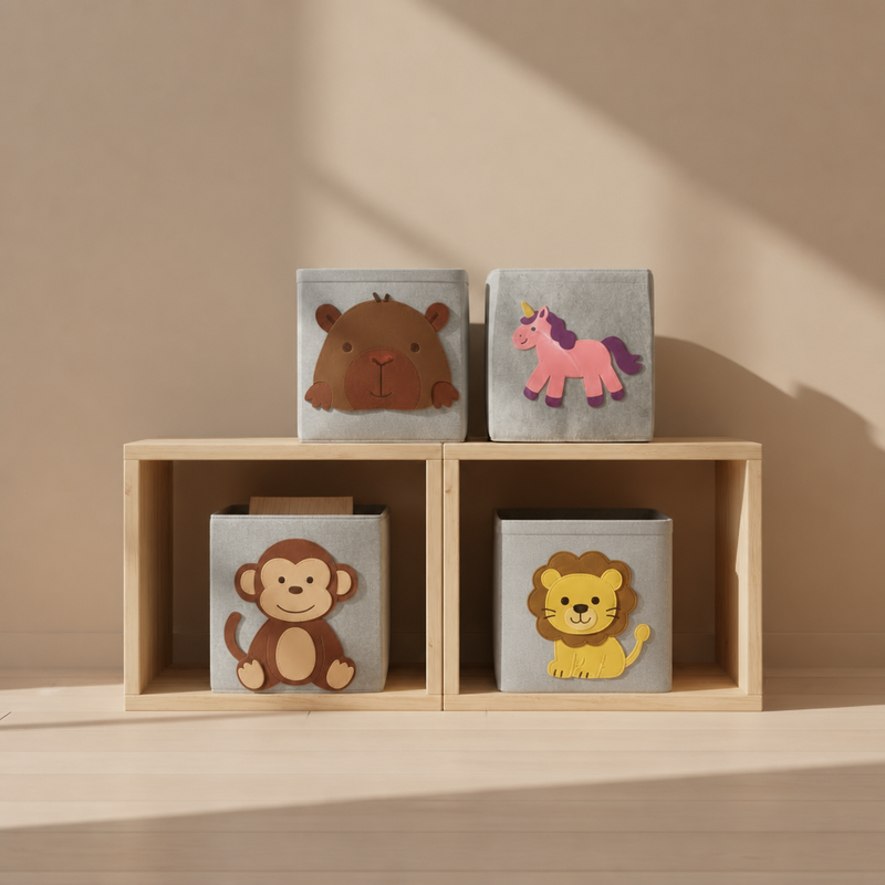 Caixa Organizadora Infantil em Feltro Premium – KidsDecor