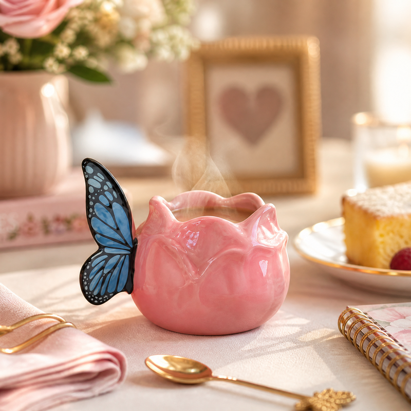Caneca 3D Mini Borboleta Flor – Fairytopia 90ml