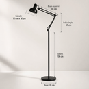 Luminária Pixar Abajur de Chão Articulada Vintage 1,90m