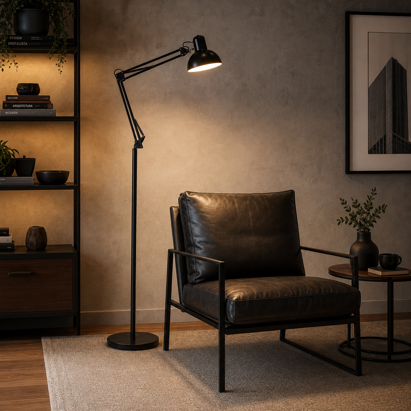 Luminária Pixar Abajur de Chão Articulada Vintage 1,90m