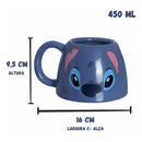 Caneca Stitch 450ml 3d Vaso Porta Objeto Vaso Cereal Bowl Distrikids