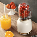 Mini Liquidificador Portátil Copo Caneca 500ml e 450ml Com 10 Lâminas, Tampa, Canudo e Copo Recarregavel