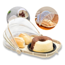 Cesto Porta Pães, Bolos e Frutas em Bambu com Tela Retrátil Piquenique