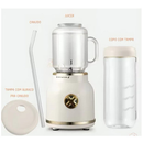 Mini Liquidificador Portátil Copo Caneca 500ml e 450ml Com 10 Lâminas, Tampa, Canudo e Copo Recarregavel