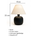 Abajur Luminaria de Ceramica Porcelana Bivolt Cabiceira Decoração Quarto Escritorio Sala Decoração Várias Cores