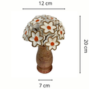 Vaso Buquê de Flores de Madeira Decorativo Artesanal para Mesa Estante Sala Presente