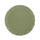 Jogo Americano Redondo com Borda Desfiada – Kit com 2, 4 ou 6 Peças