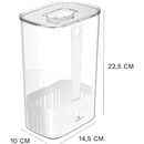 Organizador Geladeira Clear Fresh Ou 2,3L com Cesto Drenagem - Alimentos Frescos