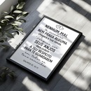 Quadro Decorativo Nenhum Mal Salmo Bíblia Cristã Proteção Versículo Fé Parede Decoração