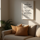 Quadro Decorativo Nenhum Mal Salmo Bíblia Cristã Proteção Versículo Fé Parede Decoração