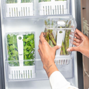 Organizador Geladeira Clear Fresh Ou 2,3L com Cesto Drenagem - Alimentos Frescos