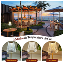 Luminária de Mesa 3 Tons Abajur Cristal Candeeiro Cabeceira LED Recarregável Decoração Sala Quarto