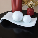 Centro De Mesa Em Cerâmica-Decoração para sala, quarto, rack, aparador, escritório, enfeite, esfera, mesa