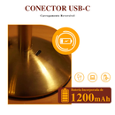 Luminária de Mesa 3 Tons Abajur Cristal Candeeiro Cabeceira LED Recarregável Decoração Sala Quarto