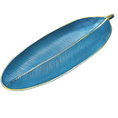 Centro de Mesa Decorativo Folha Dourada 41cm MDF – Enfeite Elegante para Sala, Cozinha e Fruteira