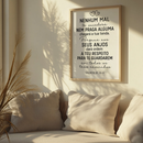 Quadro Decorativo Nenhum Mal Salmo Bíblia Cristã Proteção Versículo Fé Parede Decoração