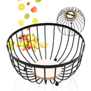 Fruteira Decorativa em Metal e Madeira para Organização e Charme