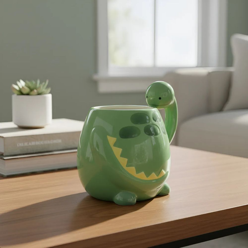 Caneca Cerâmica Dino 3D 410ml