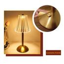 Luminária de Mesa 3 Tons Abajur Cristal Candeeiro Cabeceira LED Recarregável Decoração Sala Quarto