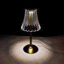 Luminária de Mesa Cristal LED Recarregável – 3 Tons de Luz
