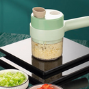 Cortador Elétrico de Legumes 4 em 1 Sem Fio Triturador de Alho Recarregável USB